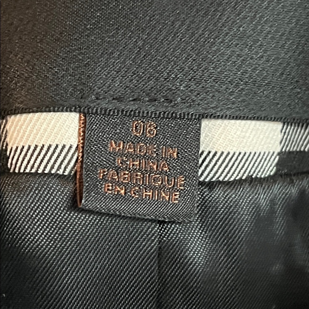 COACH Checkered Gingham Black & Ivory Mid Length Rain / Trench Coat - 6 - Picture 5 of 14